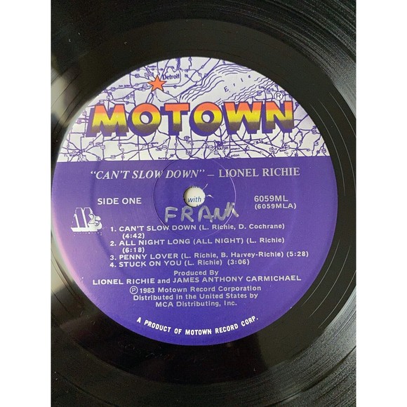 Lionel Richie Can't Slow Down LP 1983 Motown 6059 ML EX All Night Long Hello - Picture 8 of 10